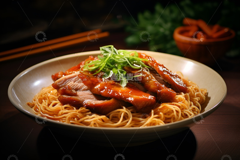 高清大图下载【趣麦麦图】一盘酱肉烧饭