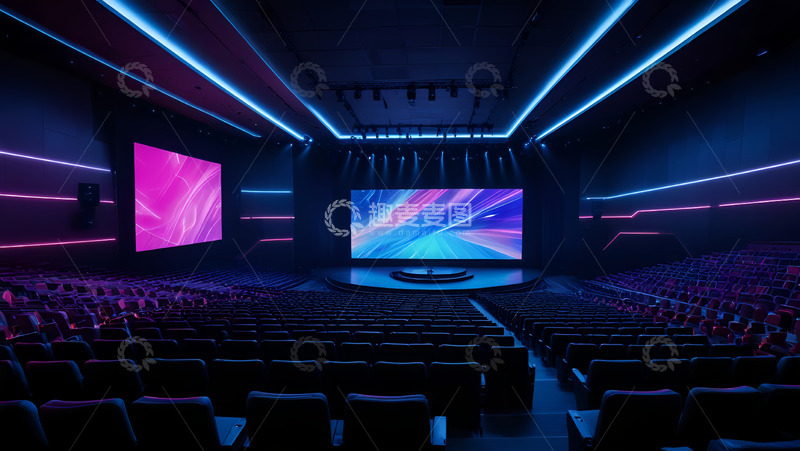 高清大图下载【趣麦麦图】商务全息演播厅