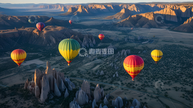 高清大图下载【趣麦麦图】热气球的爱恋