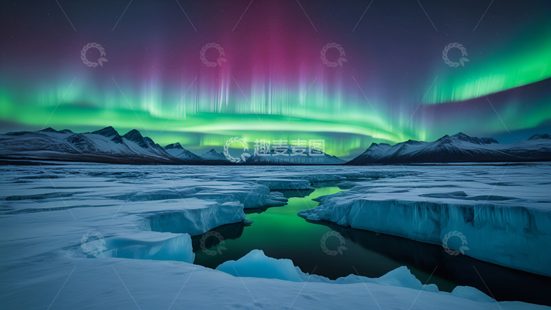 高清大图下载【趣麦麦图】极光地带图高清