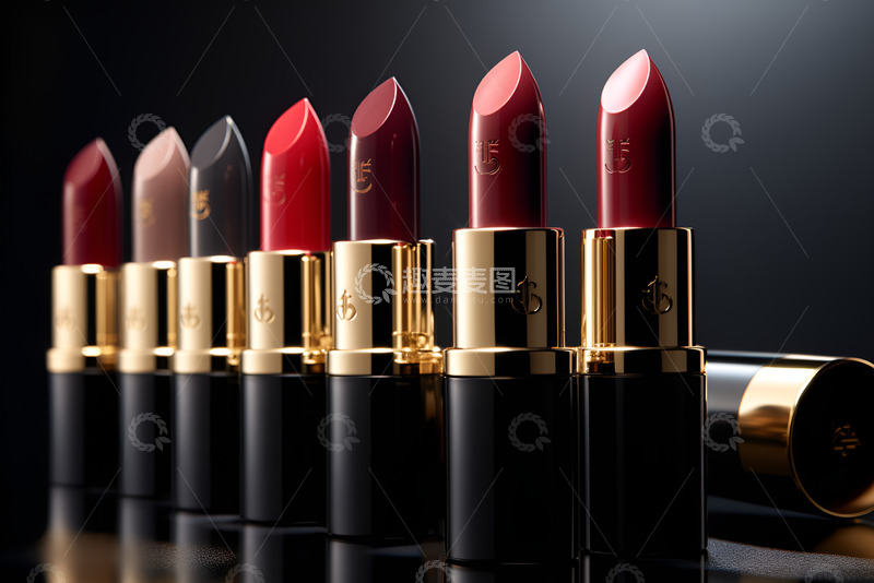 高清大图下载【趣麦麦图】一排口红特写摄影
