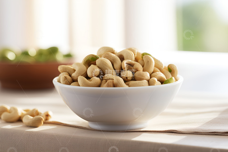 高清大图下载【趣麦麦图】一碗新鲜的腰果