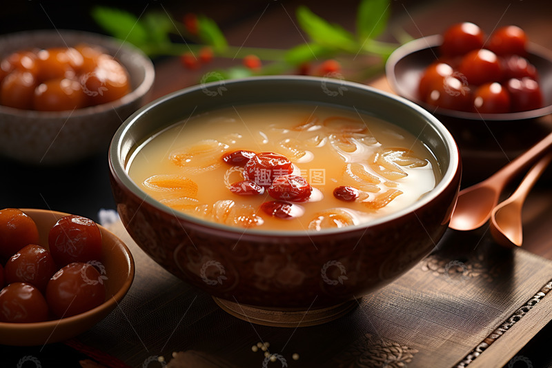 高清大图下载【趣麦麦图】红枣百合浓汤