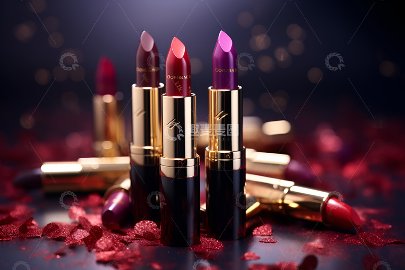 高清大图下载【趣麦麦图】放在桌面上的口红特写