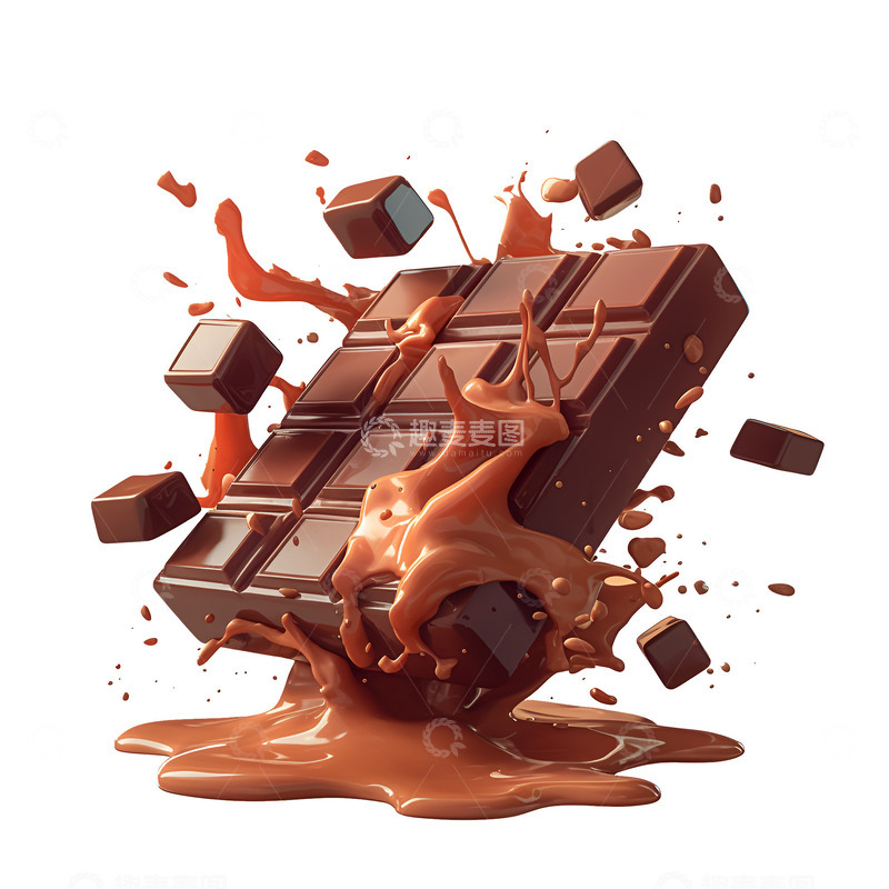 高清大图下载【趣麦麦图】卡通一块巧克力