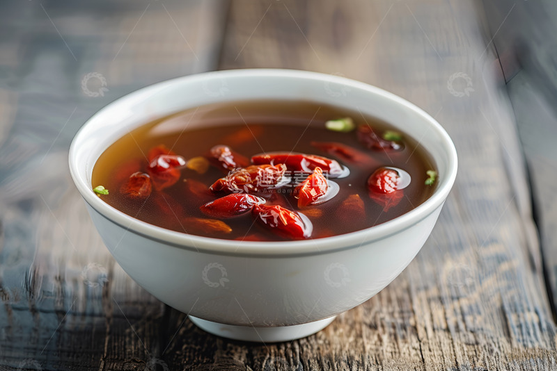 高清大图下载【趣麦麦图】一碗红枣枸杞汤