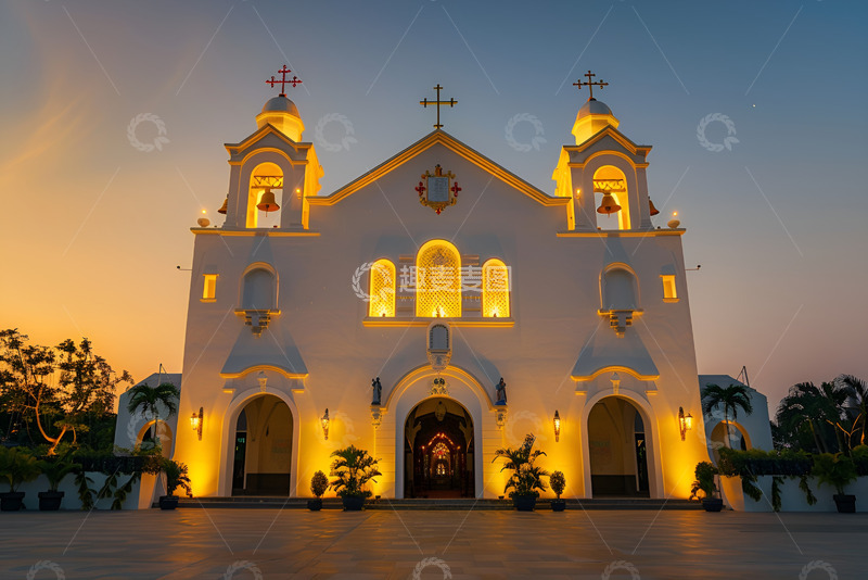 高清大图下载【趣麦麦图】灯火通明的城堡