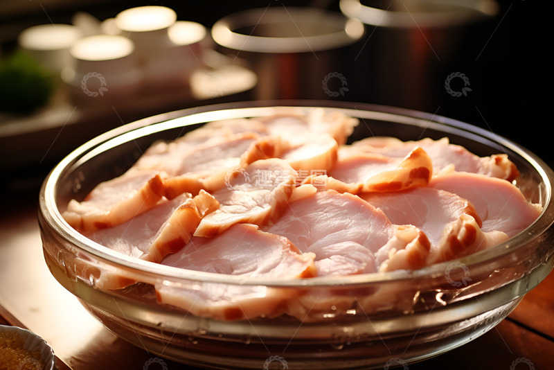 高清大图下载【趣麦麦图】一盘生切肉片