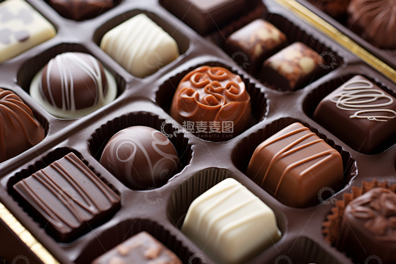 高清大图下载【趣麦麦图】一盒精美的巧克力