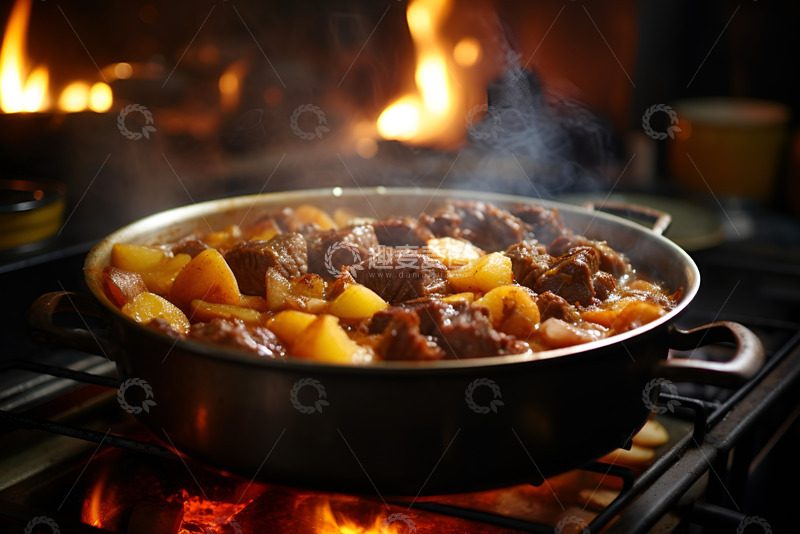 高清大图下载【趣麦麦图】一锅土豆炖牛肉