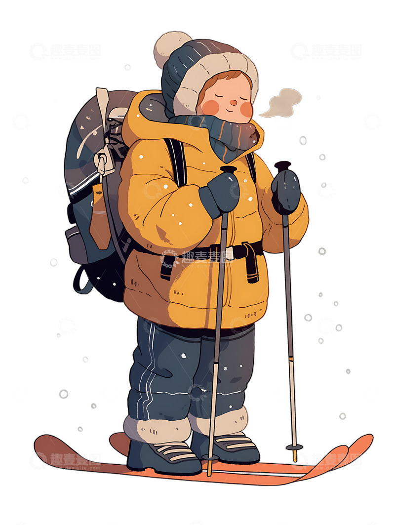 高清大图下载【趣麦麦图】冰雪滑雪男孩