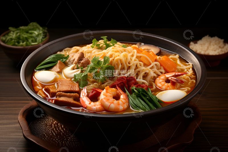 高清大图下载【趣麦麦图】美食摄影海鲜面