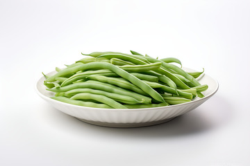 一碗绿色的豆角菜