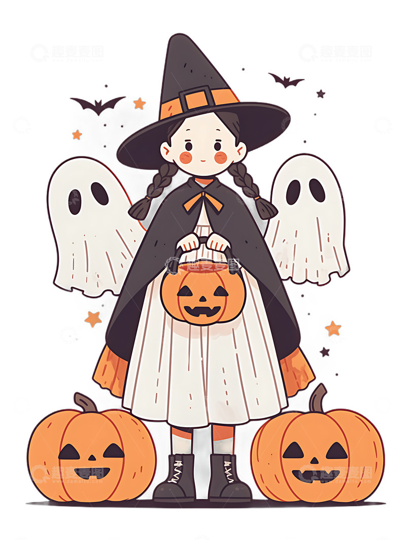 高清大图下载【趣麦麦图】万圣节卡通节日