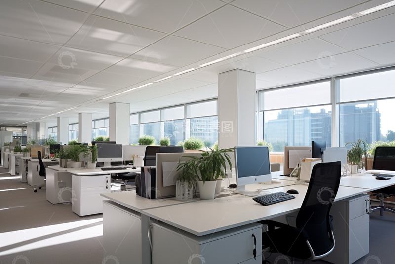 高清大图下载【趣麦麦图】干净明亮的办公室