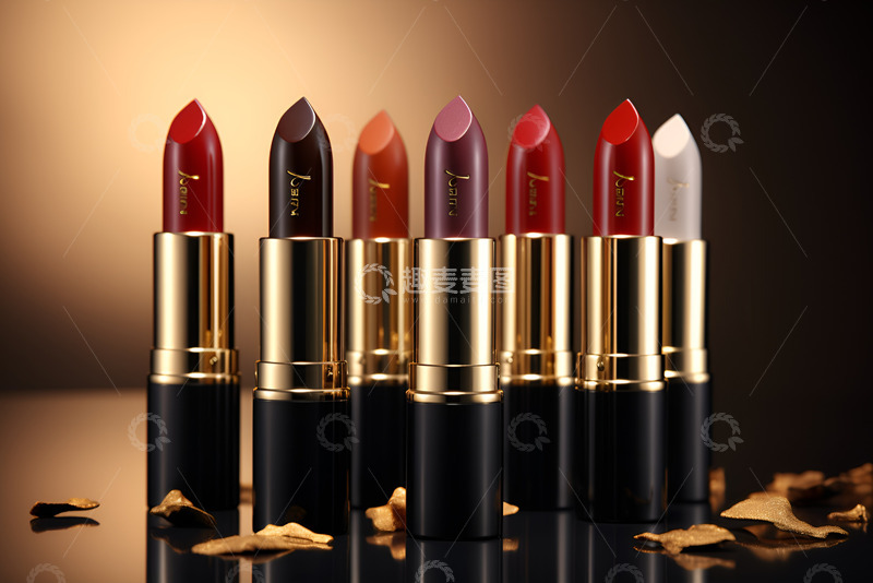 高清大图下载【趣麦麦图】一排口红特写