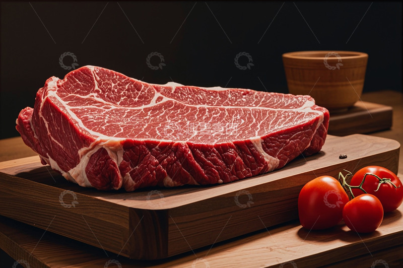 高清大图下载【趣麦麦图】新鲜牛肉案台美食美味