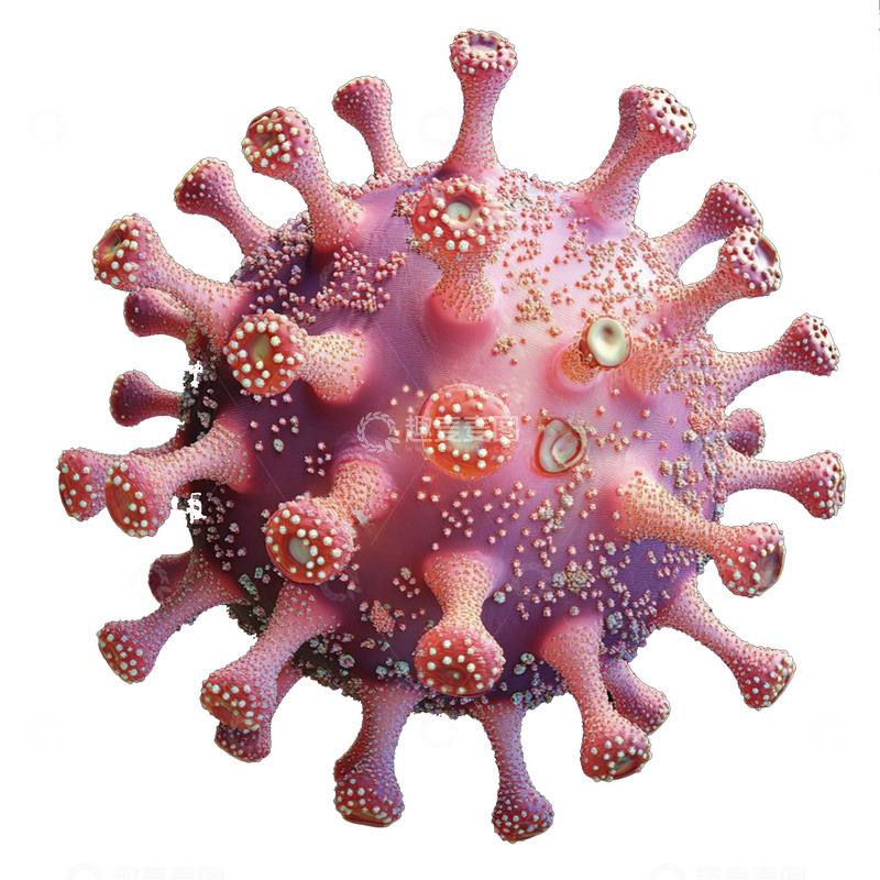 高清大图下载【趣麦麦图】紫色病毒插图