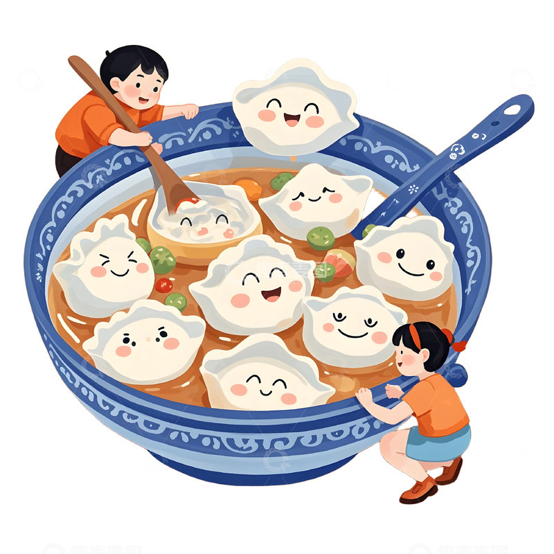 高清大图下载【趣麦麦图】饺子卡通创意素材