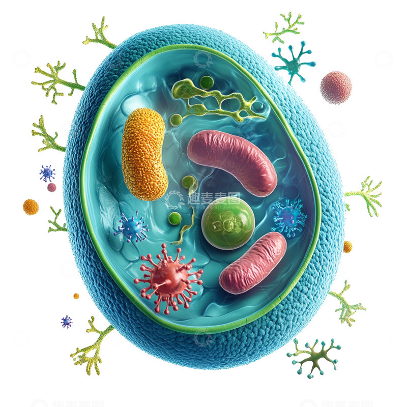 高清大图下载【趣麦麦图】多彩的病毒模型