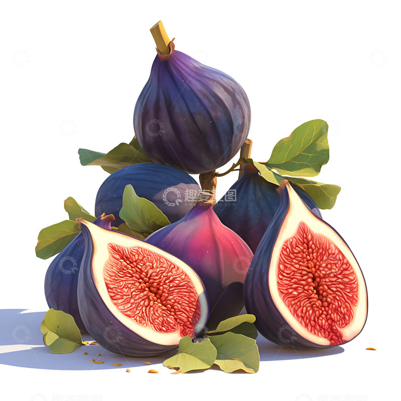 高清大图下载【趣麦麦图】卡通几个无花果