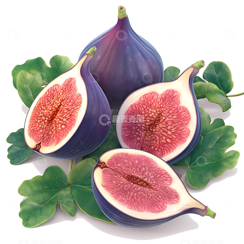 高清大图下载【趣麦麦图】卡通简约新鲜的无花果