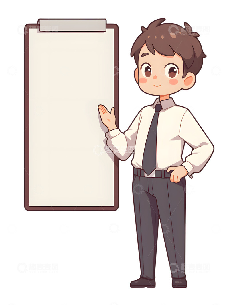 白领卡通汇报板