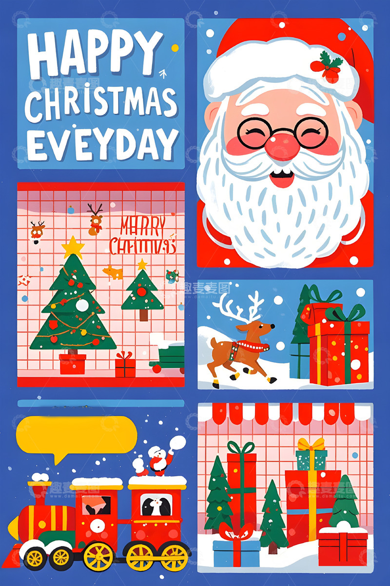 圣诞复古风格海报素材