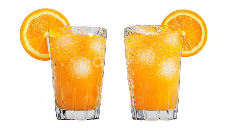 高清大图下载【趣麦麦图】橙子气泡水饮料清爽特饮