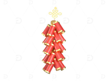 C4D新年喜庆鞭炮3d元素