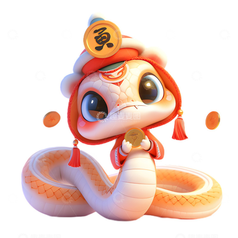 卡通蛇年可爱蛇形象