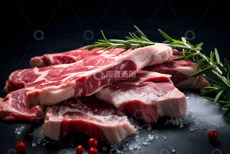高清大图下载【趣麦麦图】新鲜的生牛肉排