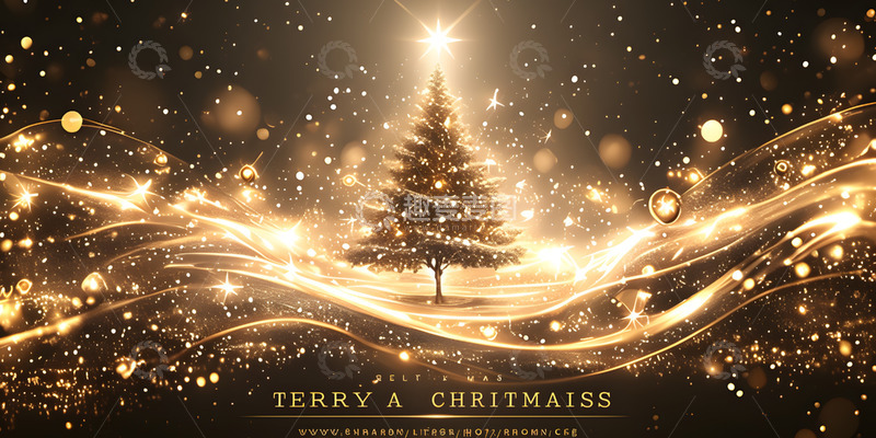 高清大图下载【趣麦麦图】黑色背景星光圣诞节