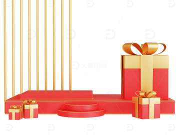 年货节场景红色喜庆迎新春