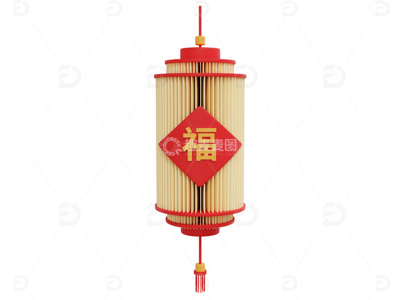 源文件下载【趣麦麦图】剪纸春节物品福字挂饰灯笼