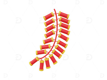 新年装饰鞭炮一挂鞭炮春节