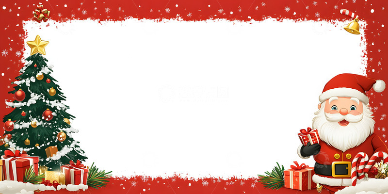 圣诞节红色边框