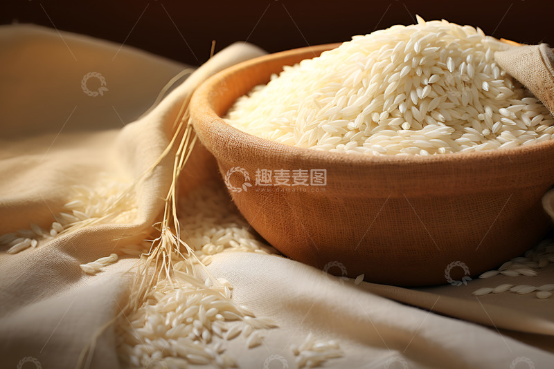 高清大图下载【趣麦麦图】一篮筐大白米