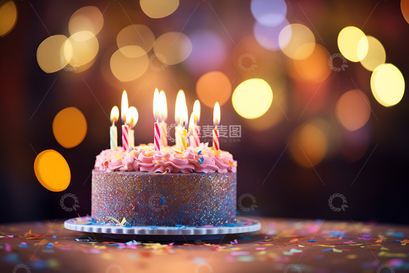 高清大图下载【趣麦麦图】一个生日蛋糕