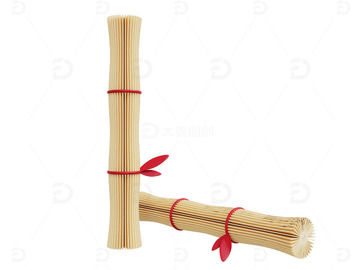 剪纸春节物品竹子竹节