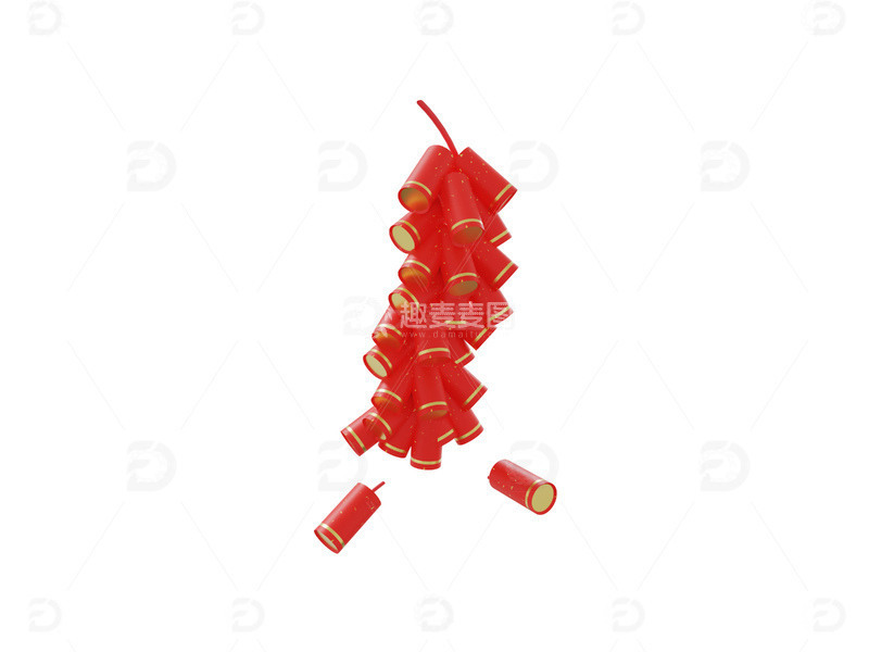 鞭炮红色喜庆装饰一串鞭炮1