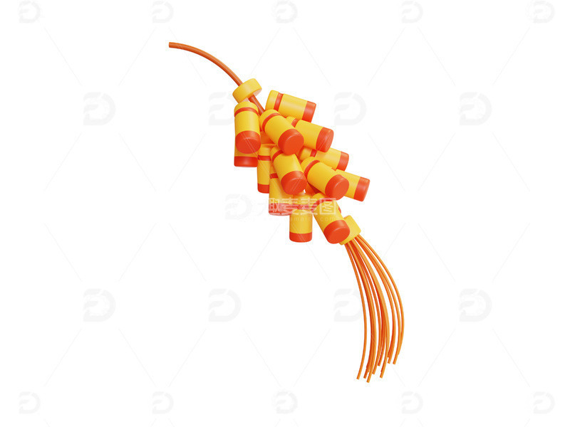 新年装饰鞭炮一挂鞭炮新年春节