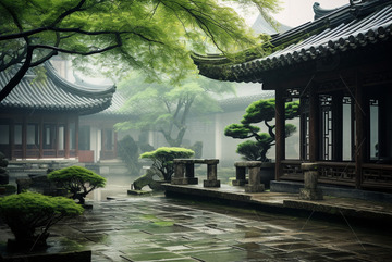 凉亭园林建筑美景