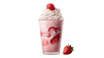 草莓奶昔冰沙甜品饮料