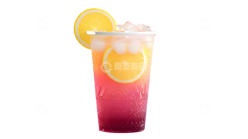 高清大图下载【趣麦麦图】橙子与柠檬冰爽果茶饮料