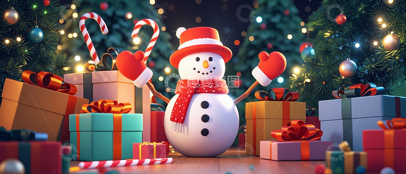 高清大图下载【趣麦麦图】圣诞节平安夜背景