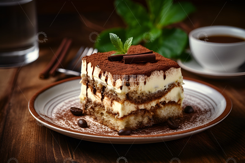 高清大图下载【趣麦麦图】一盘美味的巧克力蛋糕