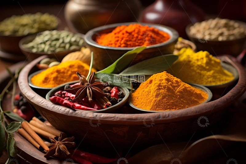 高清大图下载【趣麦麦图】调料盘放在桌子上