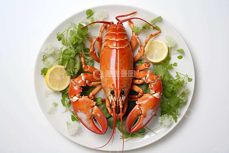 高清大图下载【趣麦麦图】一只大虾摆盘