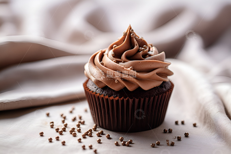 高清大图下载【趣麦麦图】奶油巧克力纸杯蛋糕